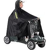 RoadPioneer Mobility Scooter Rain Cover for Riding,Waterproof Electric Scooter Poncho Accessories for You(Black)