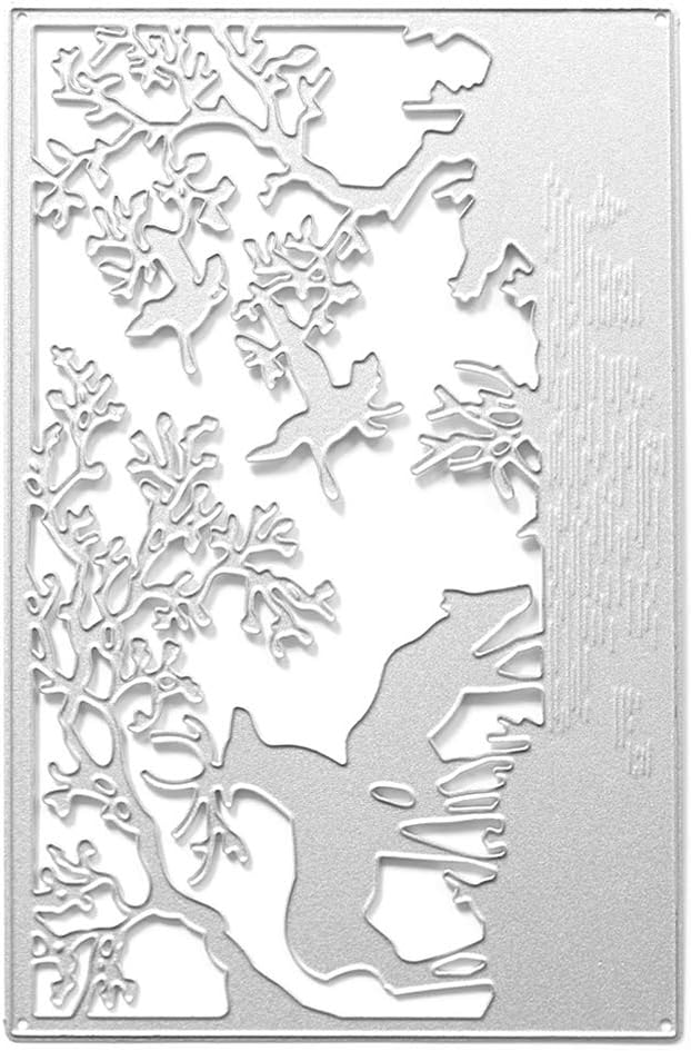 Rongzou Cutting Dies Stencil - Forest Animals Metal for Card Making Decorative Embossing Paper Cards Stamp DIY