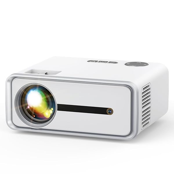 GENERIC MINI PROJECTOR WITH WIFI AND BLUETOOTH, HOME MOVIE PROJECTOR, PORTABLE OUTDOOR PROJECTOR COMPATIBLE WITH DISPLAY + ZOOM, WHITE
