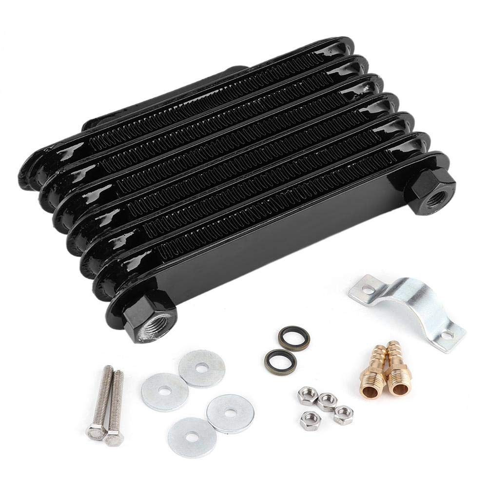 KIMISS Oil Cooler 7 Row Universal Engine Oil Cooler Cooling Radiator for Motorcycle Dirt Bike ATV