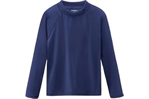 SMARASH Boys Rash Guard Swim Shirts Long Sleeve UPF 50+ Swimwear Toddler Kids Sun Protection SPF Water Surfing Swimming Shirts 0-16Y