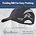 TrailHeads Folding Bill Running Hat for Women | Summer Cap with UV Protection - Charcoal/Grey Print