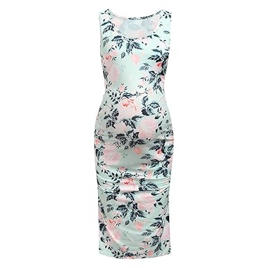 Women Maternity Tank Dress Mama Pregnancy Baby Shower Dress Women