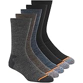 Weatherproof Vintage Men's Wool Blend Crew Socks, Outdoor, 5-Pair (US, Numeric, 6, 12, Regular, Regular, Multi-Color)