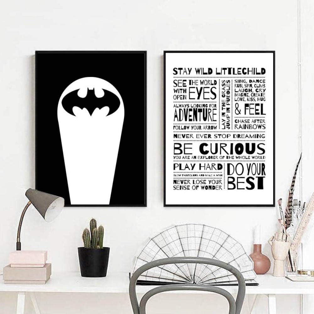 black and white nursery wall decor