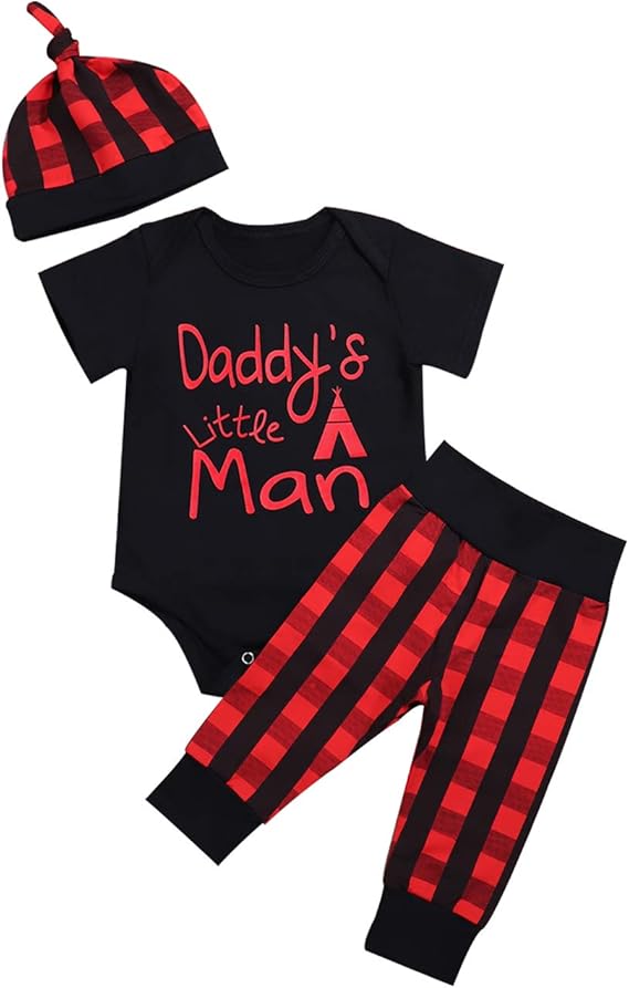 Baby Boys Girls Clothes Daddy's Little Man Print Bodysuit