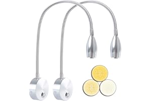 Adust Bedside Reading Light, Bedroom Reading Lamp, 3W LED Touch Dimmable Brightness Minimalist Wall Headboard Reading Lamp, Adjustable Colour Temperature, 3000k, 4000k, 6000k