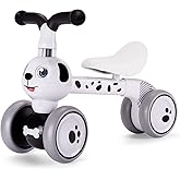 YGJT Baby Balance Bike Toys for 1 Year Old, Birthday Gifts for Boys and Girls, Silent Wheels & Non-Pedal Baby Walker Riding Toys for 10-36 Months Toddlers, Kids First Bike Gifts Spotty Dog