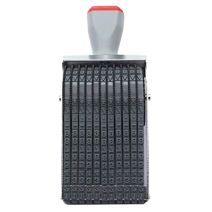 Buy date stamp 11 Digits Numbering Stamp Personalized English Alphabet Number Symbol Rolling