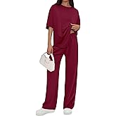 PRETTYGARDEN 2 Piece Lounge Sets for Women Summer 2026 Short Sleeve Matching Airport Travel Outfits Casual Spring Clothes