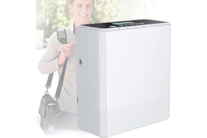 KOHAGOKI Continuous Portable Oxygen Generator Machine,Adjustable 1-6L Oxygen Concentrator System with Small Bag&Accessories for Travel Use 93%