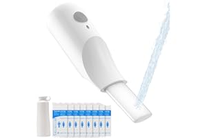 POCALAND Portable Travel Bidet & 8 PCS Disposable Urine Bag, for Women/Men Baby Cleaning, IPX7 Waterproof High Pressure Rechargeable Electric Handheld Bidet for Camping, Traffic Jams (White)