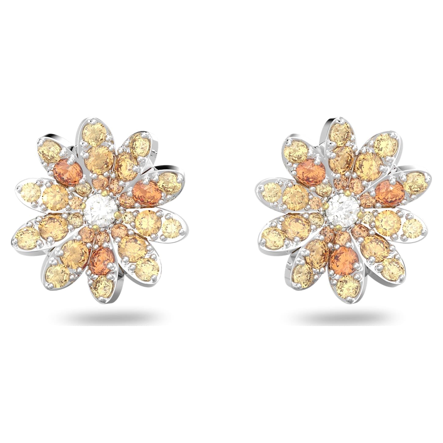 Swarovski Eternal Flower stud earrings, Flower, Multicolored, Mixed metal finish — image 1