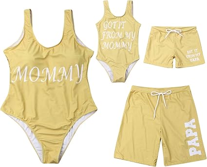 sibling matching bathing suits