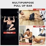 Door Pull Up Bar 72-95 cm Fitness Chinning Bar Black view 6