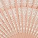 Sepwedd 50 Set Sandalwood Fan Wooden Hand Fan Baby Shower Party Favors with Organza Bags and Tassels Wooden Folding Fan