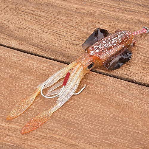 Jarchii 3D Eyes Tintenfisch-Angelköder, 15,3 cm / 60 g Octopus-Angelköder, Octopus-Tintenfischköder, gefälschter… – Bild 5