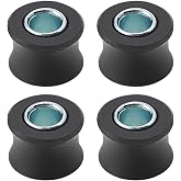 Minho 4Pcs 10MM Rear Shock Absorbing Suspension Bushing Set in Rubber Material Compatible with Most Motorcycles Scooter ATV UTV Go Kart,Black Color