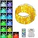 Led String Lights, 16 Colors Options 50led Battery Powered String Lights with Remote Waterproof Color Changing Light Patio/Parties/Wedding/Bedroom String Light - Copper Wire Light 16foot