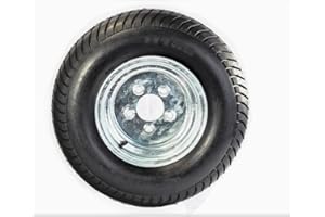 eCustomrim Trailer Tire On Rim 20.5X8-10 205/65-10 20.5X8.0-10 Load Range C 5 Lug Wheel Galvanized - 2 Year Warranty w/Free Roadside
