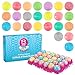 Spa Bath Bombs Gift Set - The Scents Collection - Pack of 24 Colorful Individually Wrapped 80g Bath Bomb Fizzies in a Variety of Fruity, Floral & Tropical Fragrances - Women, Teens & Kids 6+