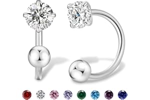 3mm Small Huggie Half Hoop Earrings for Women Men Girls Hypoallergenic Minimalist Tiny Cartilage Stud Earrings with Ball Scre