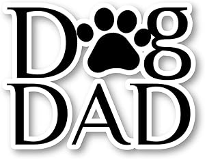 Dog Dad Paw Print Sticker Dog Dad Stickers - Laptop Stickers - 1.75