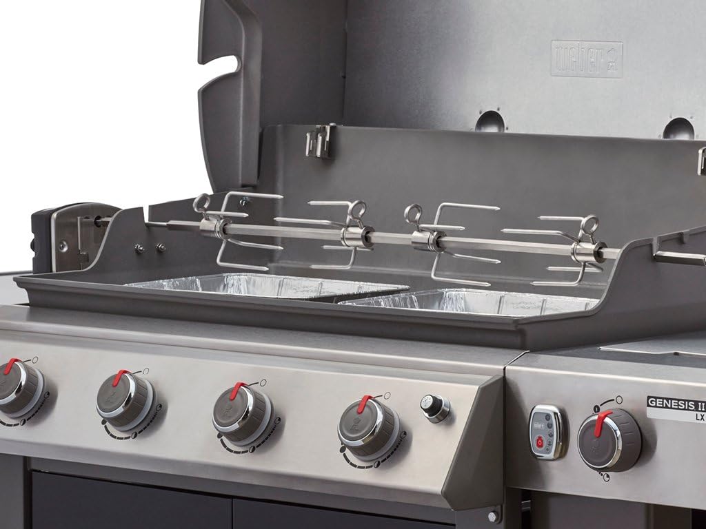 Weber 7653 Rotisserie for Use with Genesis II & II LX 4 & 6 Burner Grills : Garden & Outdoor