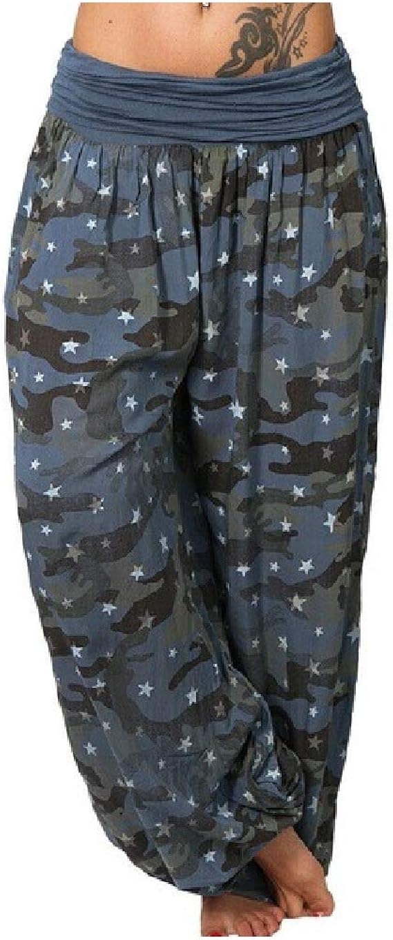 AngelSpace Women's Camo Loose Comfy Plus Size Floral Printed Palazzo Pants AS1 4XL at Amazon 