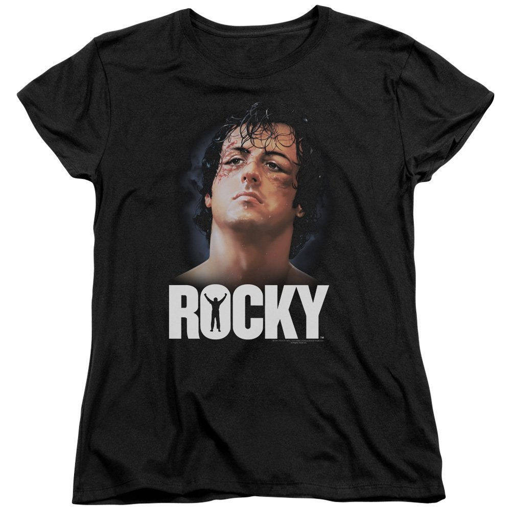 Rocky T Shirt Close Up Black Tee Kitilan