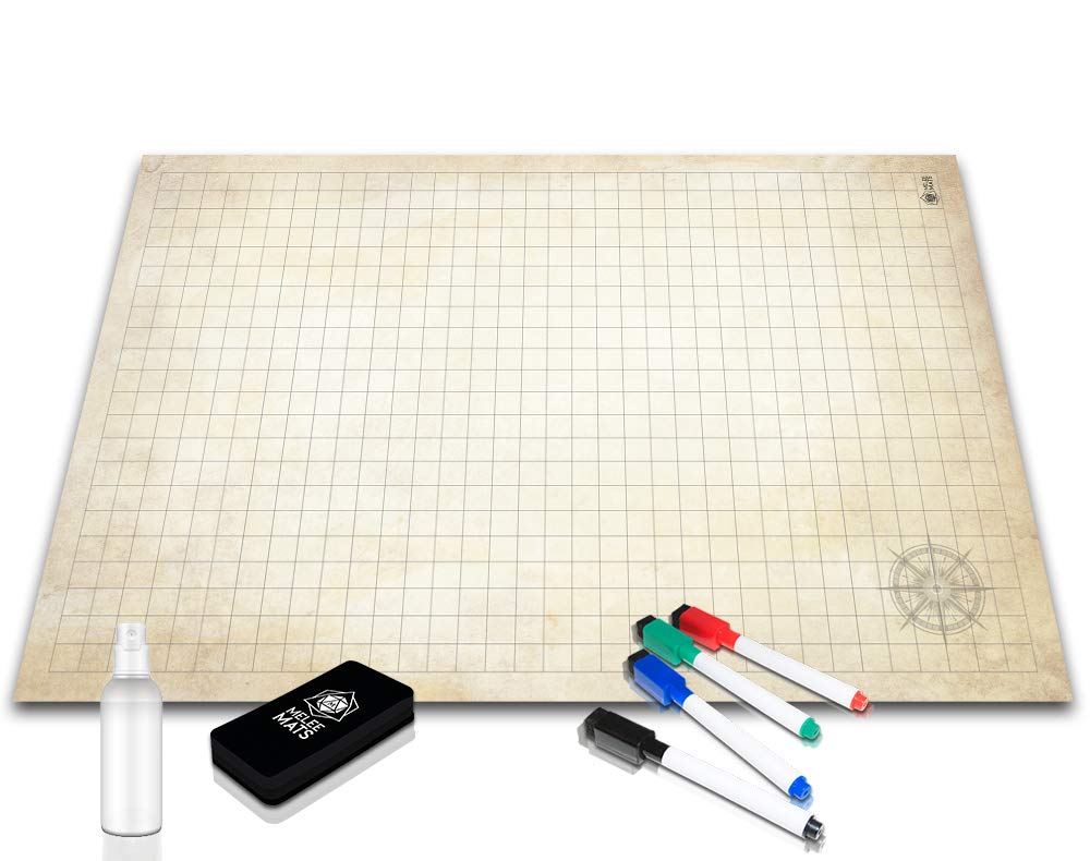 Battle Grid Game Mat Ultra Durable Polymer Material RolePlaying