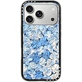 CASETiFY Compact iPhone 17 Pro Case [Slim and Sleek/Compatible with Magsafe / 4 ft. 2X Military Grade Drop Protection] - Blue Hydrangea iPhone Case - Clear Black