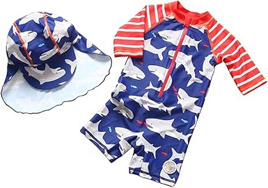 baby swim long sleeve zip suit