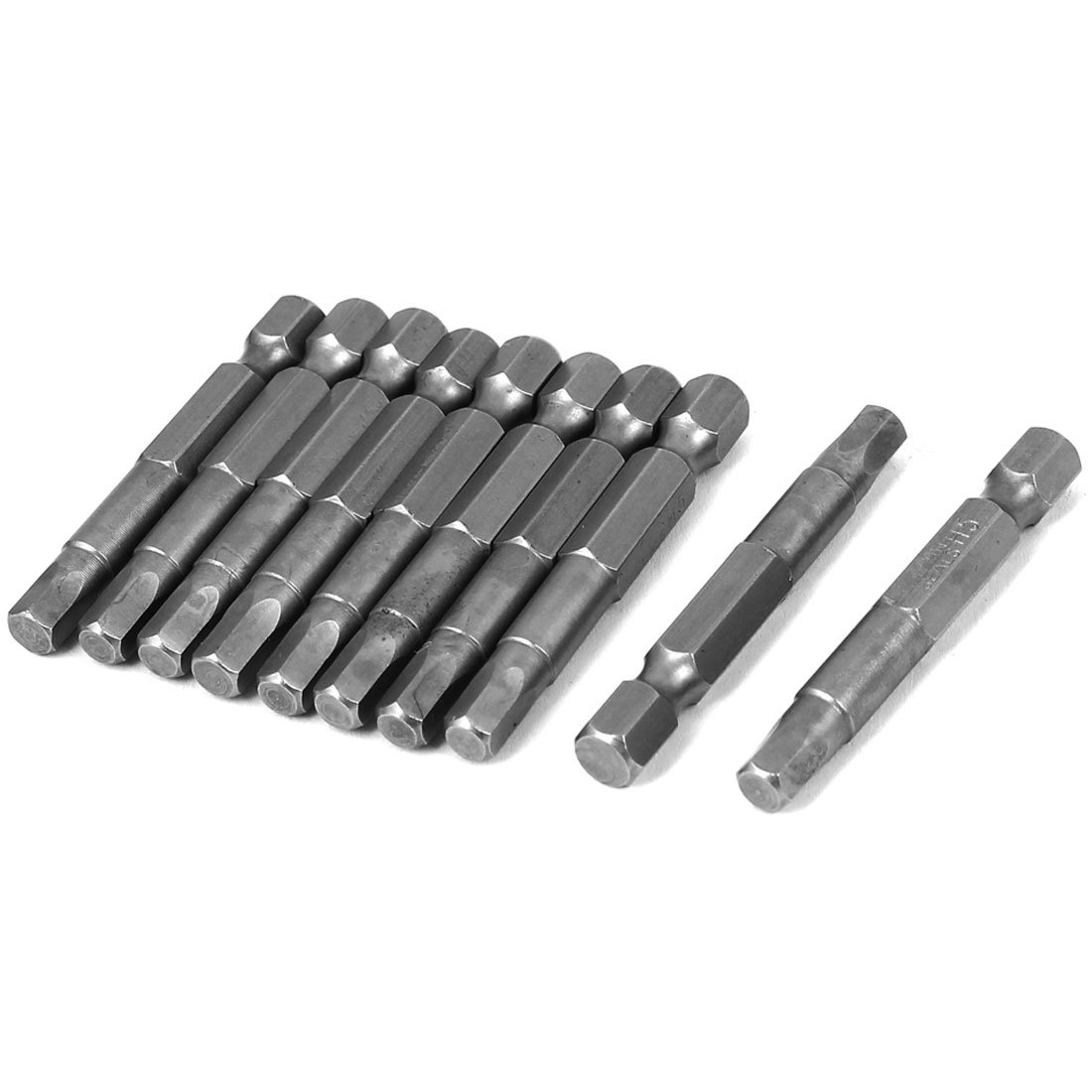 Sourcingmap 1/4 Inch Hex Shank 50mm Long Magnetic 5mm Hexagon Head Screwdriver Bits 10pcs