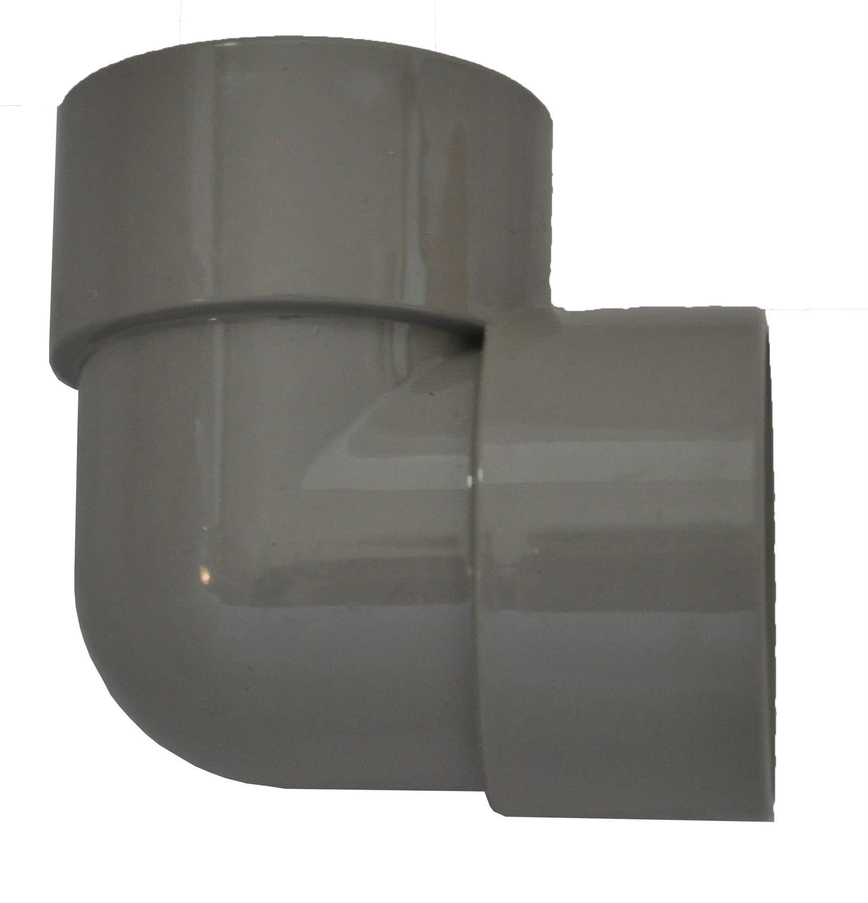 Solvent Weld 50mm Waste Pipe 90 Degree Knuckle Bend - Grey