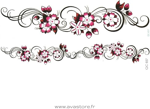 Tatouage Temporaire Fleurs Tribal Pour Femme Tatouage