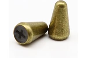 YiJunHui 2-Pack Chrome 5-Way Switch Tip & Knob Cap Set for Fender Strat/Telecaster | Durable Metal Replacement Parts with Polished Finish (Bronze)