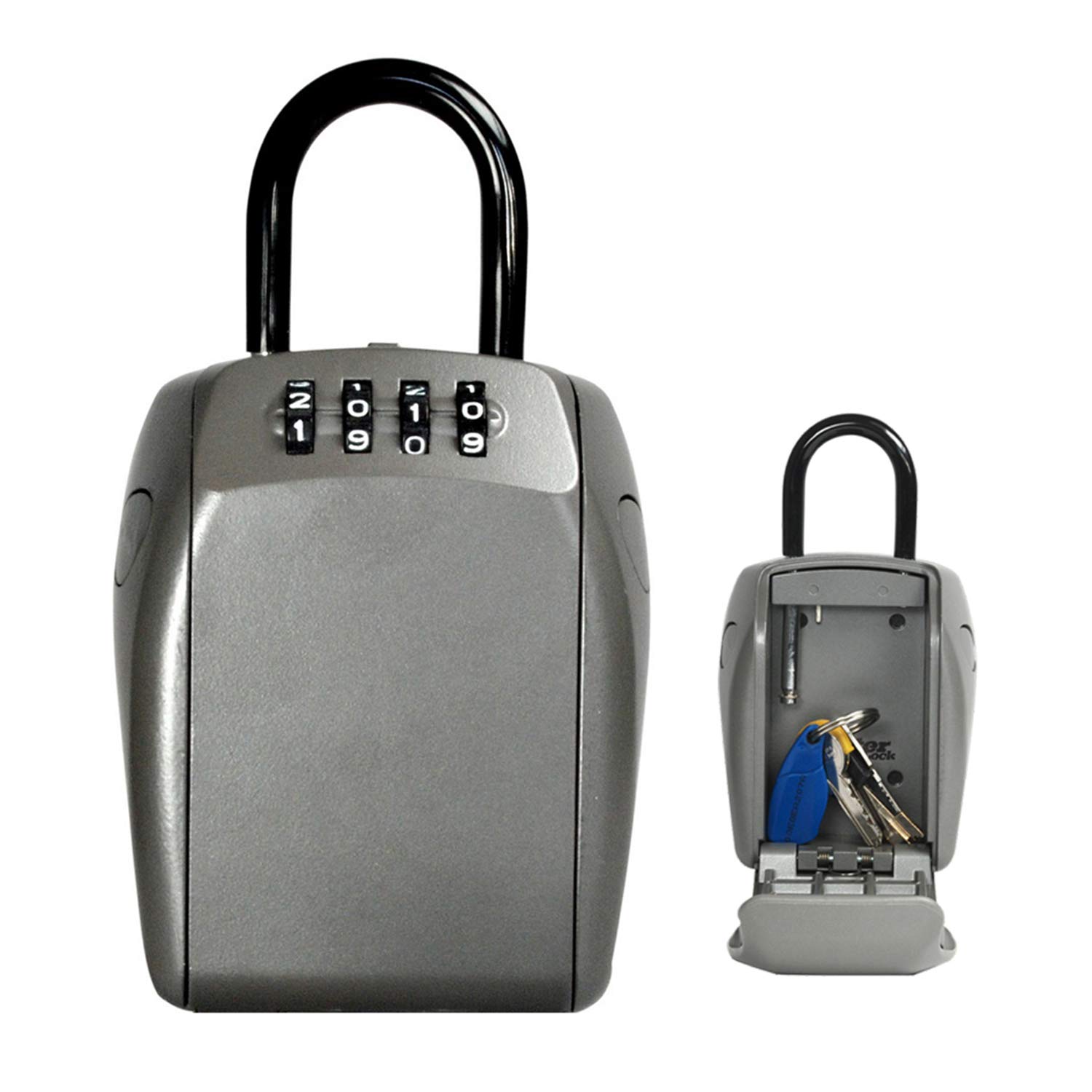 Master Lock Heavy Duty Key Lock Box, Outdoor Lock Box for House Keys, Key Safe and Combination Lock, 5 Key Capacity, 5414EC Image