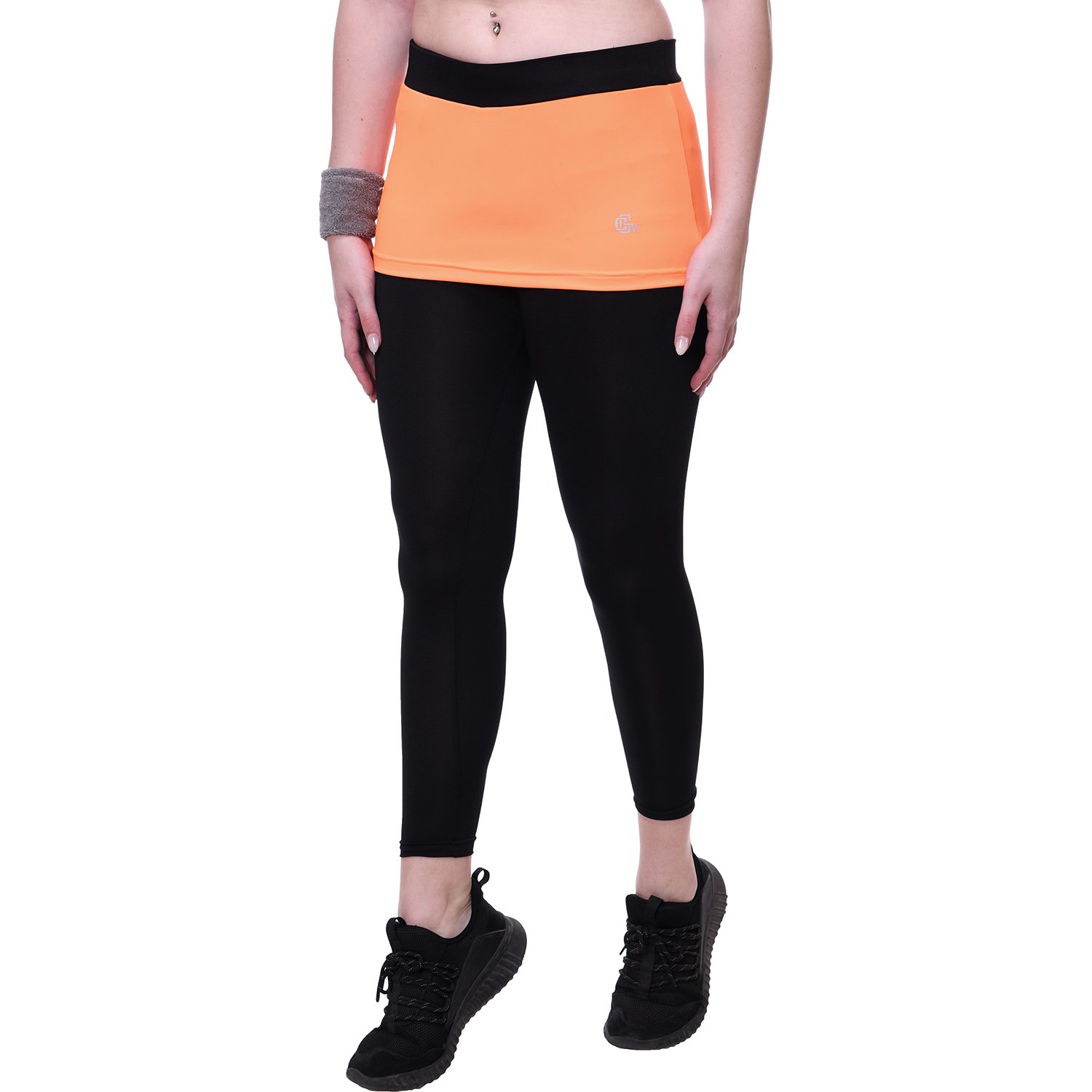 glanz comfort wear girls tights gym wear with skirt