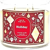 Bath & Body Works, White Barn 3-Wick Candle w/Essential Oils - 14.5 oz - 2021 Christmas Scents! (Holiday)