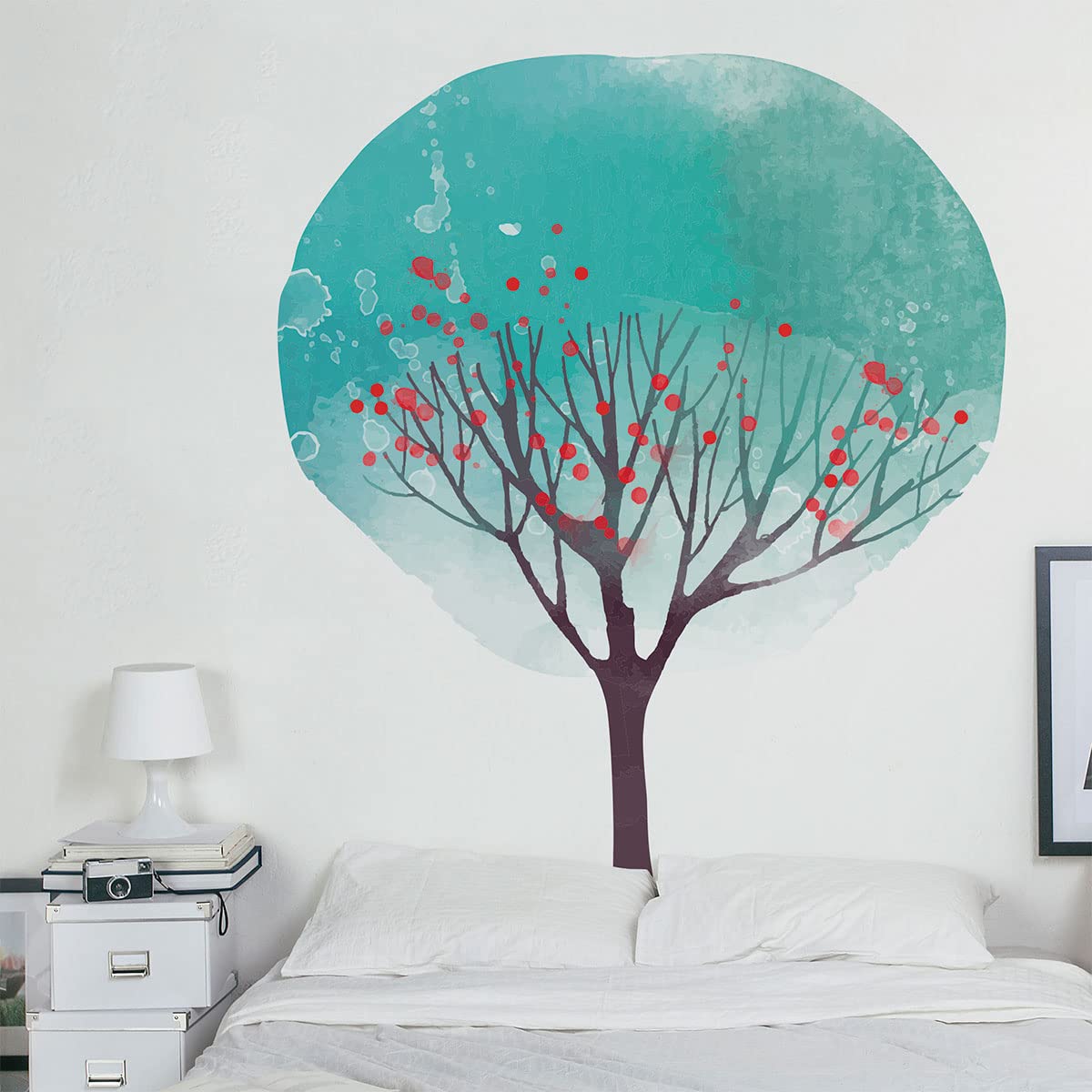 Ambiance Sticker Albero Astrato Non-Woven Wallpaper Giant Frescoes Pre-Pasted Decorative Label H 95 x L 90 cm