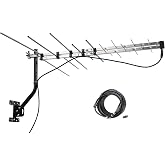 McDuory TV Outdoor Yagi Antenna with Long Range Reception Capacity - Digital TV Antenna Available for Attic or Roof Mount, Long Range Digital OTA Antenna for Clear Reception, 4K/1080P/HD