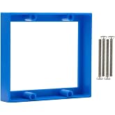 AIRTAK 3/4&rdquo; Blue Double Gang Outlet Extender, Fixes Recessed or Protruding Electrical Boxes, Easy Installation for Outlets and Switches, with Screws (1-Pack)