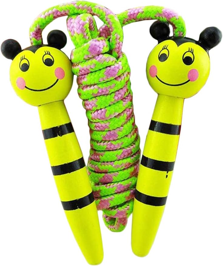 WFZ17 Lovely Wood Handle Kids Children Skipping Jump Rope Sport Exercise Tool