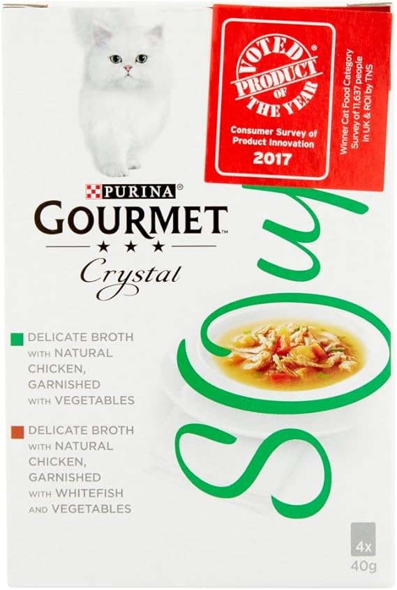 Gourmet Crystal Soup Cat Food, 4 x 40g Amazon.co.uk Grocery