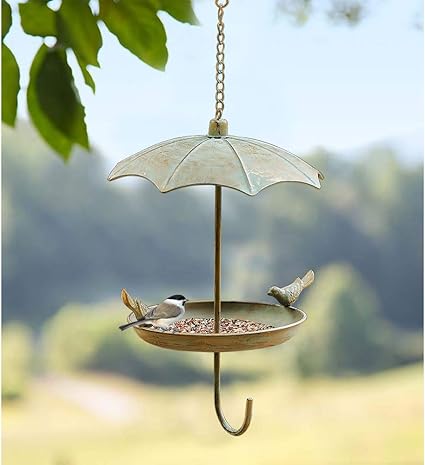 Download Amazon Com Brogan Wild Bird Feeder Tray Platform For Outside Hanging Decorative For Outdoor Garden Patio With Cover Umbrella Shaped Garden Outdoor