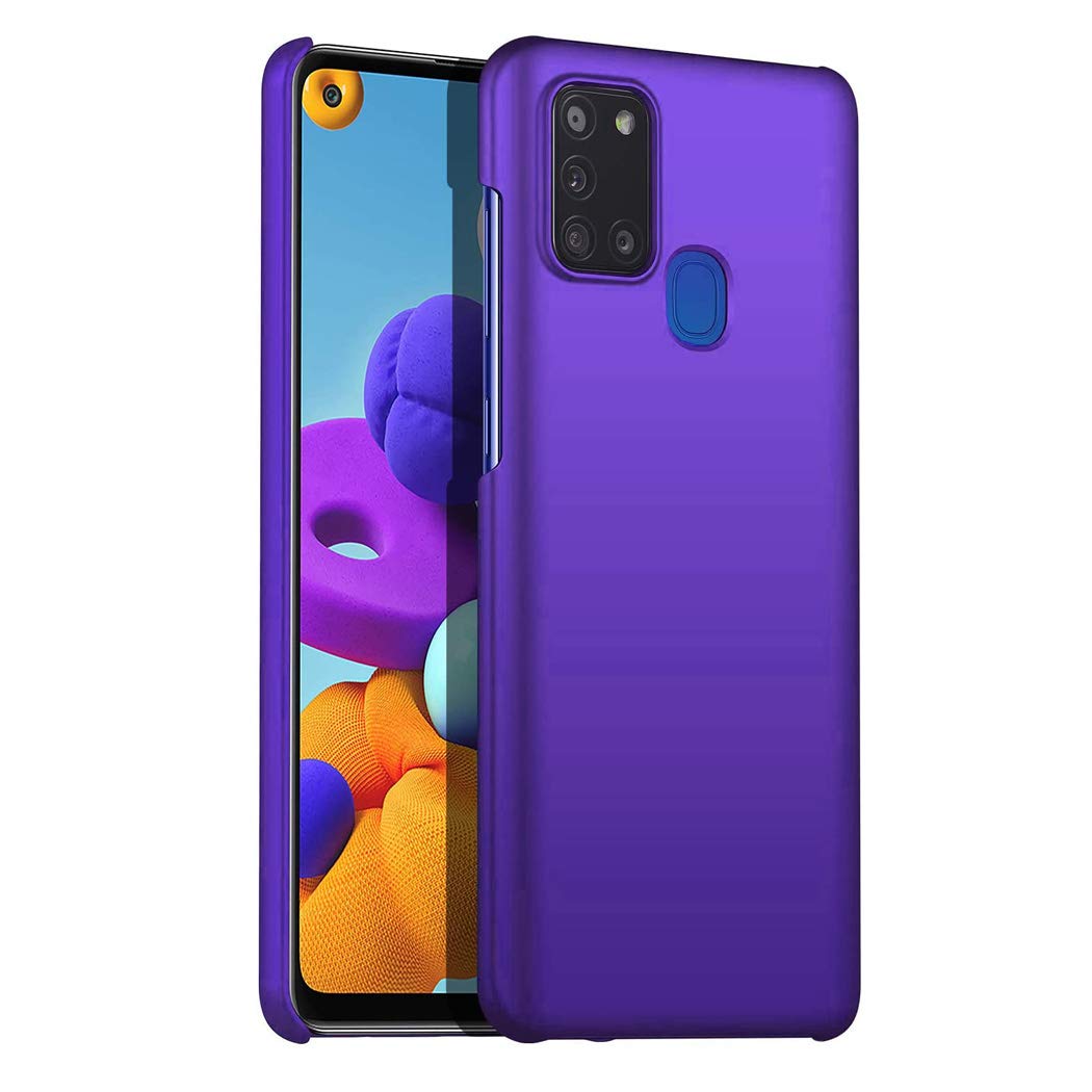 GAPlus Samsung Galaxy A21s Case - Galaxy A21s Ultra Slim Thin Armour Hard Case - Matte Rubberized Cover For Samsung Galaxy A21s (Purple)