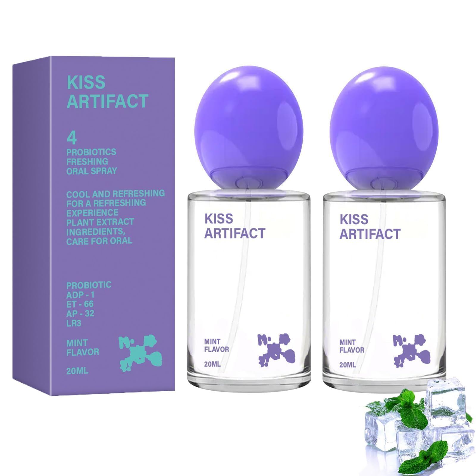 Photo 1 of 2 Pcs Probiotic Oral Spray for Long-Lasting Freshness, with Probiotics for Breath Care,Portable Oral Spray, Suitable for Daily Use, Work, Travel