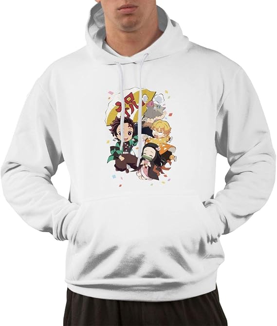 demon slayer white hoodie