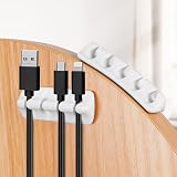 URAQT Cable Clip Organizer Set 5 Pcs Mini Self Adhesive Wire Management for Desk view 8